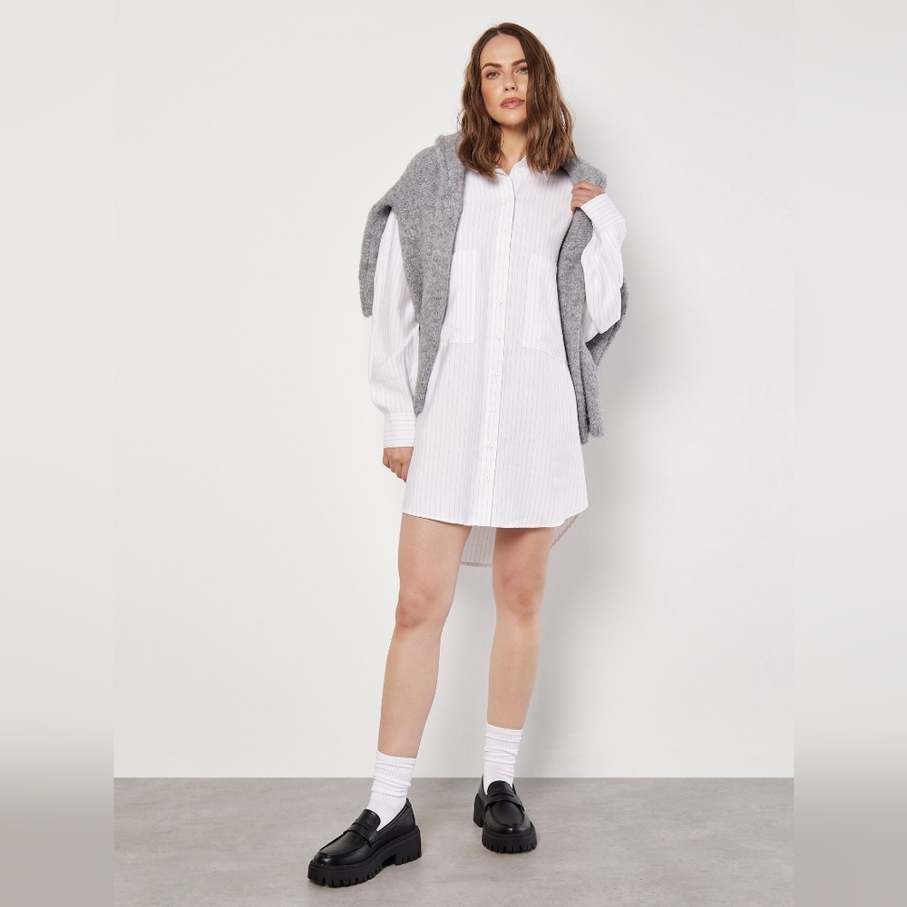 Oversize Pinstripe Button Down NWT - image 10